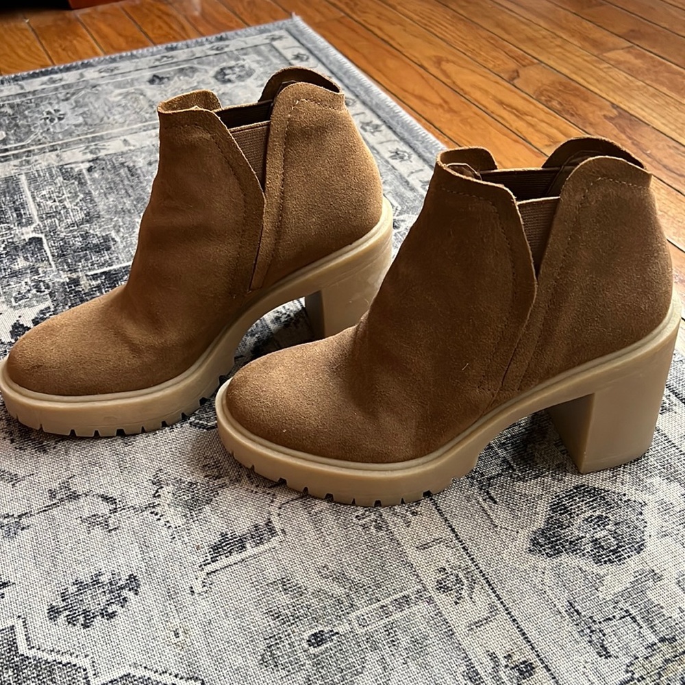 Camel Suede waterproof Dolce Vita booties